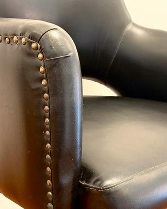Poltrona da ufficio anni ‘60-‘70 con ruote