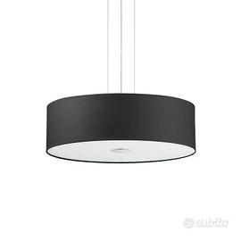 Lampadario Moderno Woody Nero - Sospensione 5 Luci
