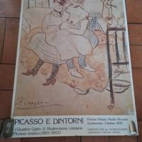 RARO POSTER P.PICASSO E DINTORNI 1979 ( EROTICO)