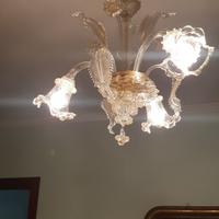 Lampadario vetro di murano 3luci