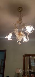 Lampadario vetro di murano 3luci