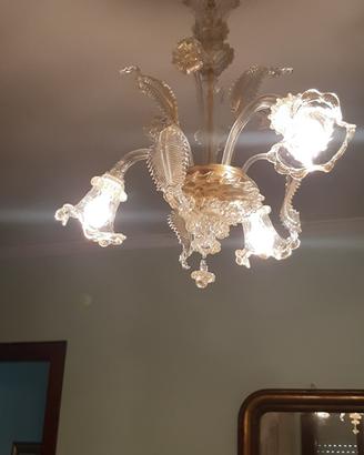 Lampadario vetro di murano 3luci