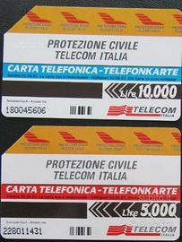 2 schede telef.bilingui: Protezione Civile