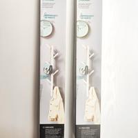 due confezioni appendiabiti da parete effetto ramo