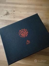 ABCollezioni Duo kit pelle marron scarpe manicure 