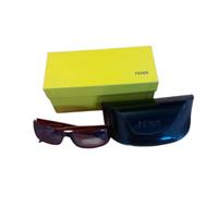 Occhiali da sole Fendi zucca bordeaux vintage