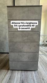 Cassettiera 6 cassetti