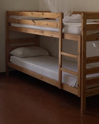 letto a castello MYDAL di IKEA  legno chiaro