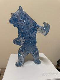 Scultura Bear Bubble Blue di Richard Orlinski