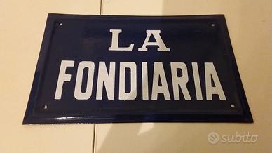 insegna pubblicitaria metallo smaltato