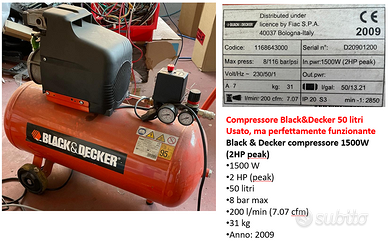 Compressore Black&Decker 50 litri