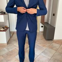 Completo Elegante Boggi Milano Blu a Righe - Tg 46