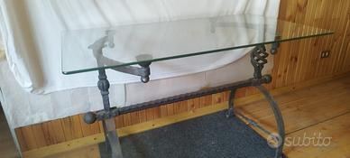 TAVOLINO VETRO FERRO