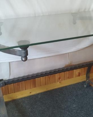 TAVOLINO VETRO FERRO