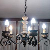 lampadario in ferro battuto 