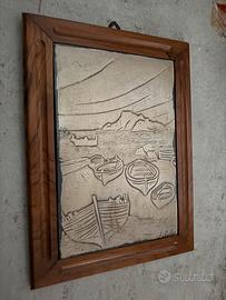 Quadro in argento 925 paesaggio