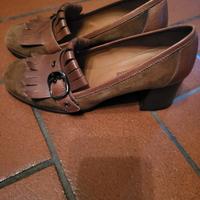 scarpe carinissime marroni con frange