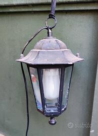 Lampadario lanterna  da esterno con lampadina