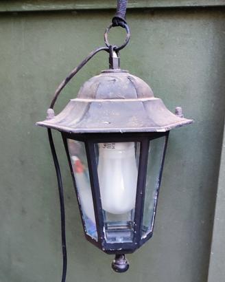 Lampadario lanterna  da esterno con lampadina