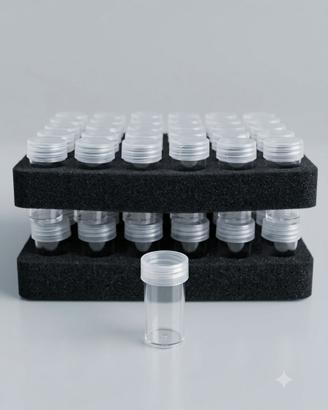 60 contenitori in plastica trasparente 5 cm