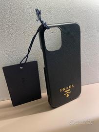 Cover iPhone 12 Prada nera