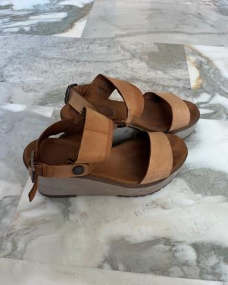 Sandali Timberland con zeppa 38 beige