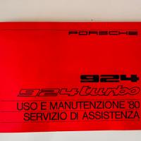 libretto uso e manutenzione Porsche 924