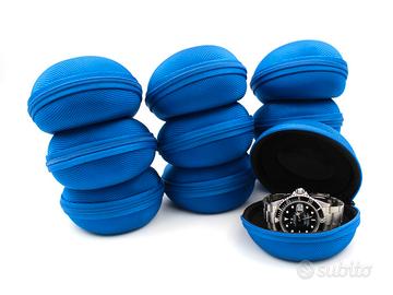 10 Watch Box Porta Orologi Lusso Blu Antigraffio