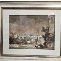 Dipinto Leonardo De Magistris - "Paesaggio" (1980)