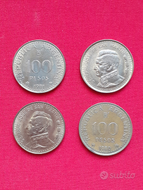 Monete da 100 pesos 1980-1981