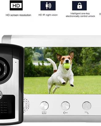 Videocitofono Cablato 7",telecamera IR