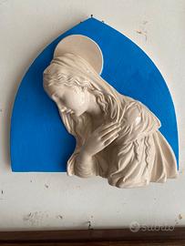 Bassorilievo madonna in ceramica