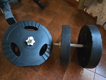 Pesi manubri da 30 kg, 2 manubri palestra casa