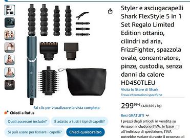 Styler e asciugacapelli Shark FlexStyle 5 in 1