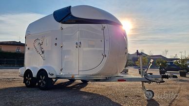 Trailer van trasporto cavalli in vetroresina