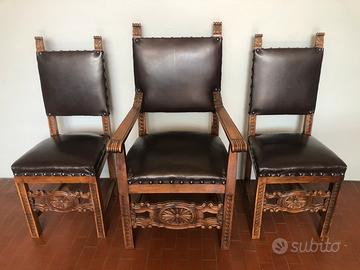 Poltrone antiche a trono