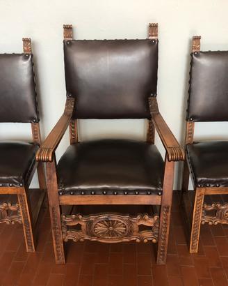 Poltrone antiche a trono