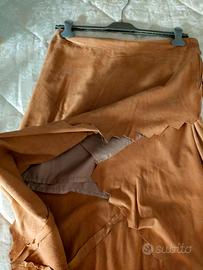 Gonna lunga camoscio