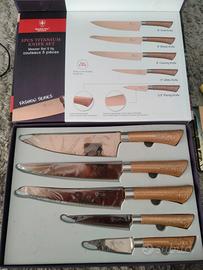 Set Coltelli da Cucina 5 pezzi – Nuovi, lama titan