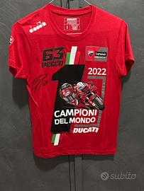 Maglietta Ducati autografata Bagnaia