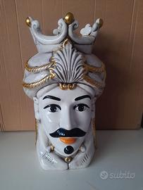 Vaso decorativo testa di moro