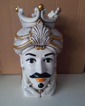 Vaso decorativo testa di moro