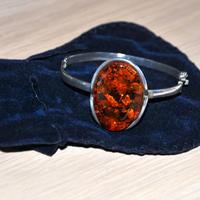 Bracciale argento e ambra