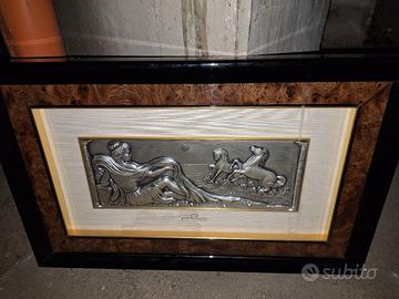 quadro d'opera argento realizzato da acca