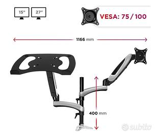 Supporto pc monitor Duronic