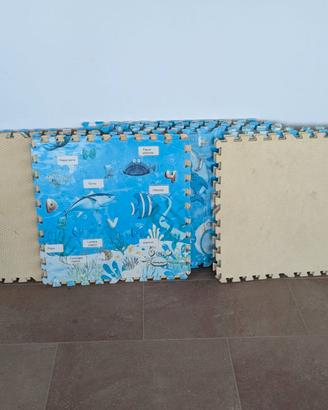 Set di 16 tappetini puzzle grandi