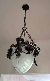 Lampadario d'epoca a pigna in stile Liberty