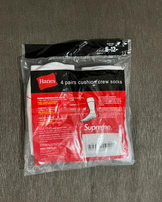 Calze Bianche Supreme x Hanes (X4 PAIA PER PACCO)