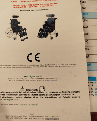 Carrozzina per disabili