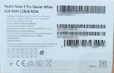 readmi note 9 pro da 128 gb